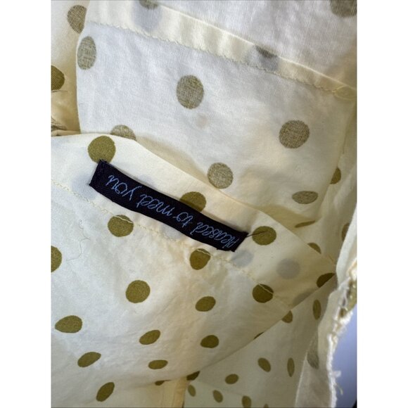 Scotch & Soda Carnaby Surf Polka Dot Stretch Shirt Men M Cream Green - Picture 6 of 6